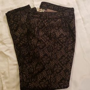 Beige women Metaphor pants overlayed black lace